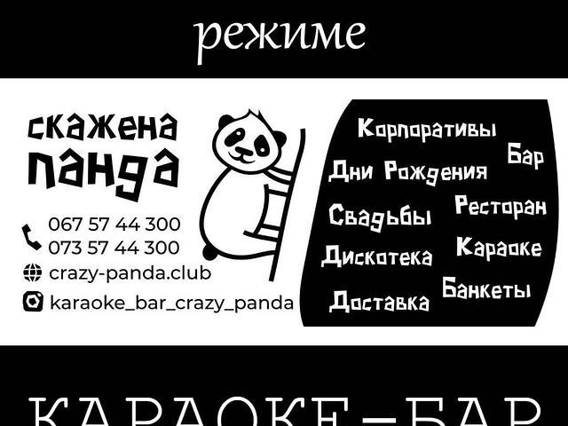 Bar "Skazhena Panda" | Hoholia St, 11