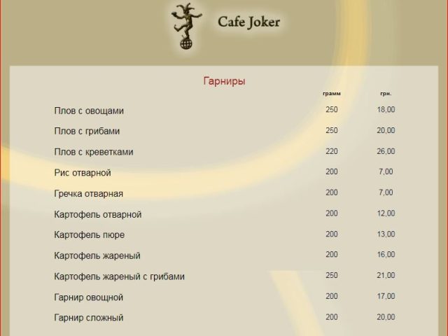 Кафе Джокер | просп. Науки, 27а