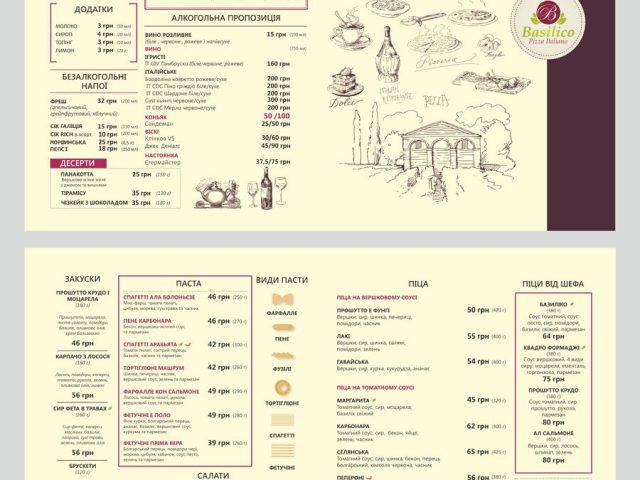 Ресторан Basilico | пл. Ринок, 33