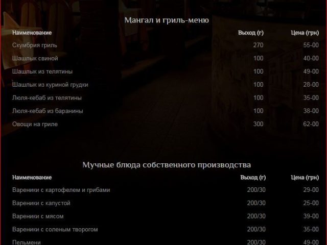 Ресторан Киевский | ул. Притисско-Никольская, 2