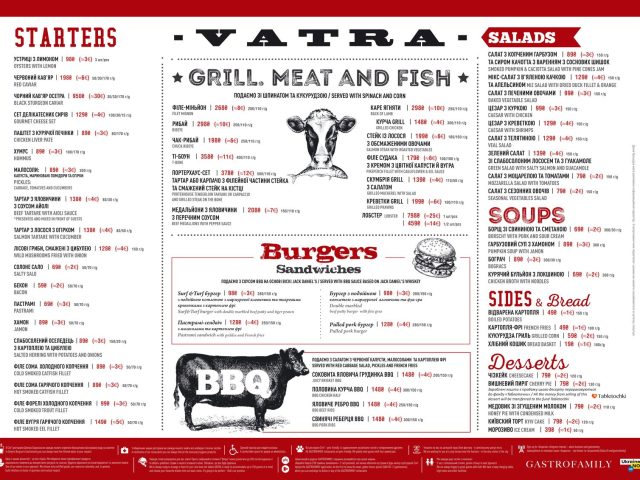 Ресторан Vatra | ул. Архитектора Городецкого, 4-Б